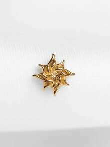 EleRunis 1 Peça Joia Fina de Uso Diário em Prata Esterlina 925 com Desenho Espiralado de Estrela para Cartilagem, Hélice, Piercing Rosqueado, para Casamento, Festa, Noivado, Aniversário, Dia dos Namorados - Dourado - Visão 5