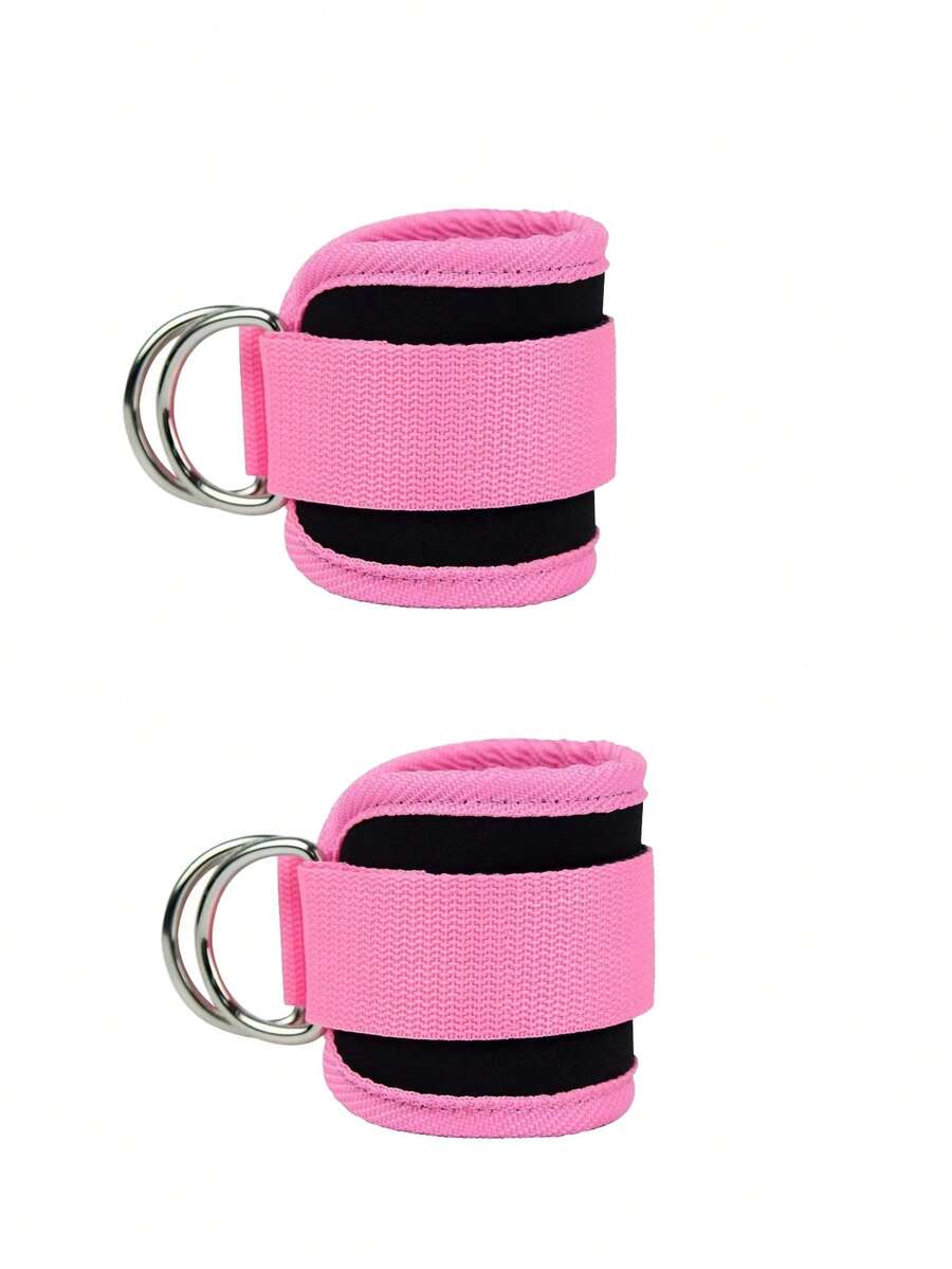 2pcs Adjustable Ankle Straps With D-Ring, Leg And Ankle Support For Fitness, Breathable Ankle Brace, Dumbbell, Exercise, Home Workout Leg And Butt Training Accessories For Women - Multicolor - View 1