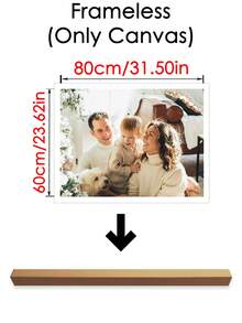 1pc Customized Photo Printed Canvas Art, Large Size Personalized Poster, With DIY Frame (Self-Assembly Frame) Or Canvas Only, Mother's Day Gift/Home Decor - Multicolor - View 37