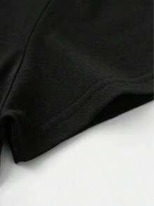 Women's T-Shirt With Creative Print, Fashion For All Four Seasons, Simple, Casual, Comfortable, Popular, Soft, For Fitness, Daily Outdoor Sports, Versatile Style For All Seasons, Short Sleeve T-Shirt With Breathable Round Neck, 100% Pure Cotton, Bohemian Style. - 黑色 - 查看 5