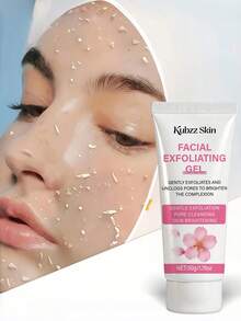 KUBZZ SKIN 50克去角质凝胶，收缩毛孔磨砂膏，适用于面部和身体 - 温和去除黑头和死皮，疏通毛孔，令肌肤光滑透亮 - 适合所有肤质，可日常使用，是圣诞节、情人节、新年、生日、婚礼和派对的绝佳礼物，护肤套装，化妆品，护肤品，旅行必备，快速发货 - 1pc - 查看 4