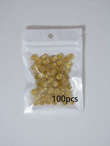 100-1000顆壓克力珠，多種花紋，黃色配金色花紋，適用於珠寶製作、DIY手工藝 - 金色圖案珠 - 查看 10