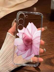 1 Piece Soft Phone Case With White Lily Flower And Butterfly, Compatible With Huawei Honor, , Galaxy A04e/12/A13/A14/A34/A50/A52/A53/A54/S21/S22/S23/S24/S25/S25Ultra, 6A/7A/8A, 12T/13T, International Version, Not Domestic Version, Spring Gift - 透明 10 - 查看 8
