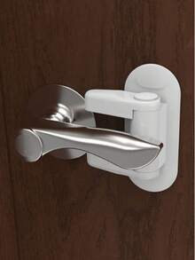 1pc Plain Lock, White Plastic Door Lock Protector For Household - White - View 2