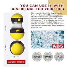 Dog Interactive Toys Dogs Puzzles Feeder Adjustable Food Dispensing Treat Dispenser Slow Feeding For IQ/Physical Training And Brain Stimulation Large Medium Small Dog - 黃色 - 查看 6