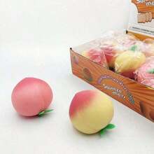 2PCS Realistic Big Peach Squishy Squeeze Toy, Soft TPR Slow Rebound Fidget Toy, Lifelike Fruit Shaped Moldable Decompression Accessory, Stretchable Elastic Handheld Sensory Gadget, Funny Cute Prank Style Stress Reliever, Large Palm-Sized Portable Relaxation Tool For Tension, Anxiety And Overwhelm Relief;Aesthetic Fruit Themed Desktop Ornament, Durable Reusable Pressure Release Decor For Home, Office And Classroom Daily Scenarios, Premium All-Age Squishy Toy For Kids, Teens And Adults, Novelty Leisure Accessory, Unique Versatile Gifting Option For Birthdays, Parties And Daily Holiday Presents, Practical Daily Self-Care Essential To Soothe Irritability, Relieve Physical Fatigue, Calm Bad Mood And Improve Negative Mental State - yellow 2pcs - 查看 3