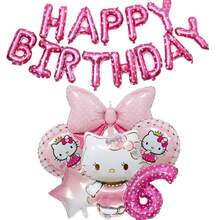 Sanrio Number Balloon Banner Set Hello Kitty Birthday Party Decoration Mall Holiday Decor Hello Kitty Printed Number Balloon Set Birthday Party Scene Decoration Hello Kitty Party Balloon Banner Decoration Party Balloon Room Decoration Hello Kitty Cute Birthday Balloon Package Birthday Decoration Hello Kitty Party Decoration Back To School Season Holiday Gift - Pink - View 20