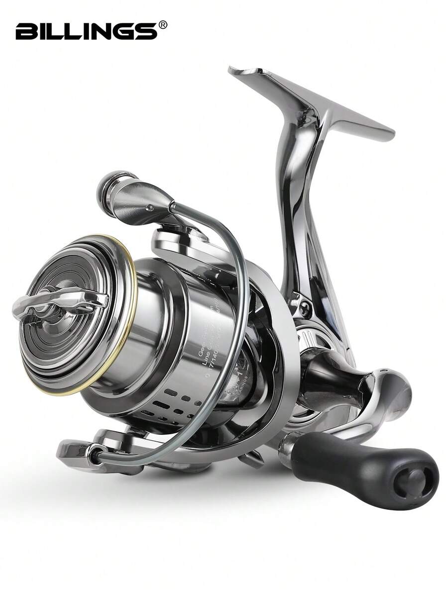 BILLINGS Spinning Reel,5.2:1Gear Ratio Spinning Fishing Reel,Freshwater Saltwater Fishing Reel,8KG Max Drag,Ultra Smooth Metal Spool,Metal Single/Double Rocker Left Right Interchangeable