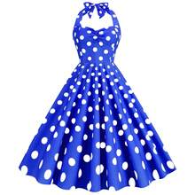 Stage Dance Wear - Bright Blue With White Dots - View 5