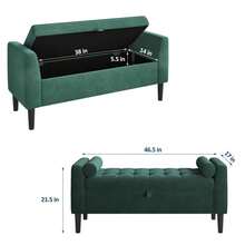 Storage Benches & Ottomans - Green - View 2