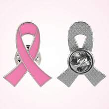 30pcs Breast Pin, Hope Pink Ribbon Pins Awareness Lapel Pin Pink Ribbon Pin Breast Gifts For Breast Sickness Advocacy Accessories - Pink - View 4
