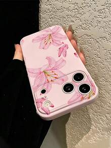 1个新款时尚简约粉色百合花蝴蝶图案凸起爱心手机壳，兼容苹果17/17Pro/17ProMax/16/16Pro/16ProMax/16Plus/15/15Plus/15Pro/15ProMax/14/14Plus/14Pro/14ProMax/13/13Pro/13ProMax/12/12Pro/12ProMax/11/11ProMax/XR/XSMAX/7G/8plus和三星Galaxy A03S/A05/A10S/A12/A13/A14/A15/A35/A36/A20/A50/A55/A56/M05，防震保护壳 - 彩色 - 查看 4