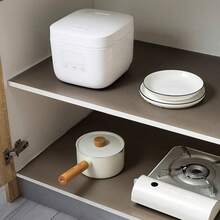 1 Roll Clear Black Shelf Liner, Small Non-Slip Cabinet Liner, Clear Non-Adhesive Drawer Liner, EVA Waterproof Refrigerator Mat, Easy To Cut Cabinet Liner For Shelves, Tables, Cabinets, Kitchens, Storage Racks. (Small 11.8 Inches*59 Inches/30*150cm) - Pure Black - View 4