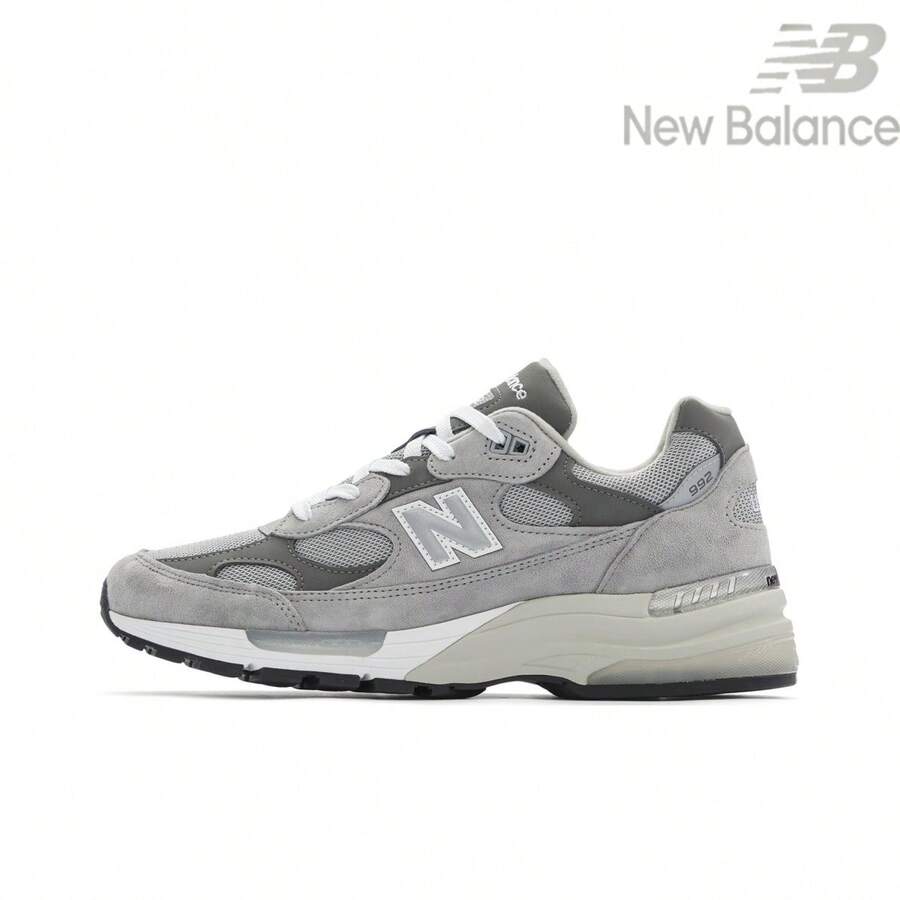 New Balance NB 992 Retro Comfortable Versatile Shock-Absorbing Durable Low-Top Running Shoes, Unisex, Grey - U992GY - 查看 1