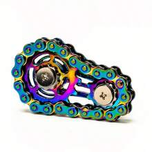 Cool Gear - 金屬自行車鏈條齒輪方塊 | 青少年與成人的壓力緩解玩具 | 桌面玩具與機械藝術收藏品 - 彩色 - 查看 2