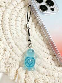 Cute Glowing Colorful Turtle Phone Lanyard, Girls Phone Accessory. Phone Pendant, Phone Charm, Phone Chain, Smartphone Wrist Strap, Girls Phone Shoulder Strap Pendant, Fun Phone Lanyard, Add Charm To Phone, Cute Case Charm, 17 Phone Case Decoration, Keychain Strap, Phone Case Cover, Phone Accessory, Summer Essential Phone Stand (Due To Shooting Angle And Image Magnification, There May Be Some Difference Between The Actual Product And The Image Size) - Turtle - View 8