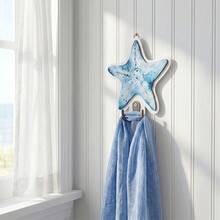 1pc Ocean Theme Wooden Wall Hook With Starfish Turtle Octopus Shell Design Metal Hanging Hook For Coats Hats Keys Bags Small Items Home Decor Bathroom Kitchen Bedroom Entryway Wall Mount Organization Storage Solution - Multicolor - View 6