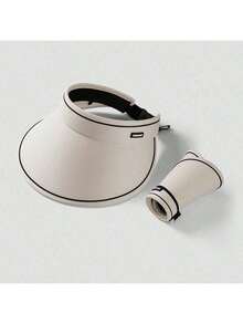 1 chiếc mũ rộng vành chống tia UV UPF50+ mùa hè dành cho nữ, thích hợp đi xe đạp, có phần chóp rỗng, che nắng và bảo vệ mặt. - Đầu trống - Xem 13