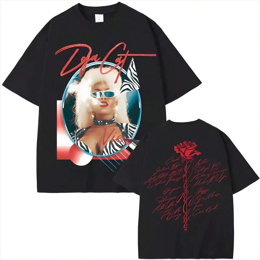 DOJA CAT Spring_Summer 2026 Unisex Adult Style DOJA CAT Official Playlist Doja Cat High-Quality Pure - Black - View 1