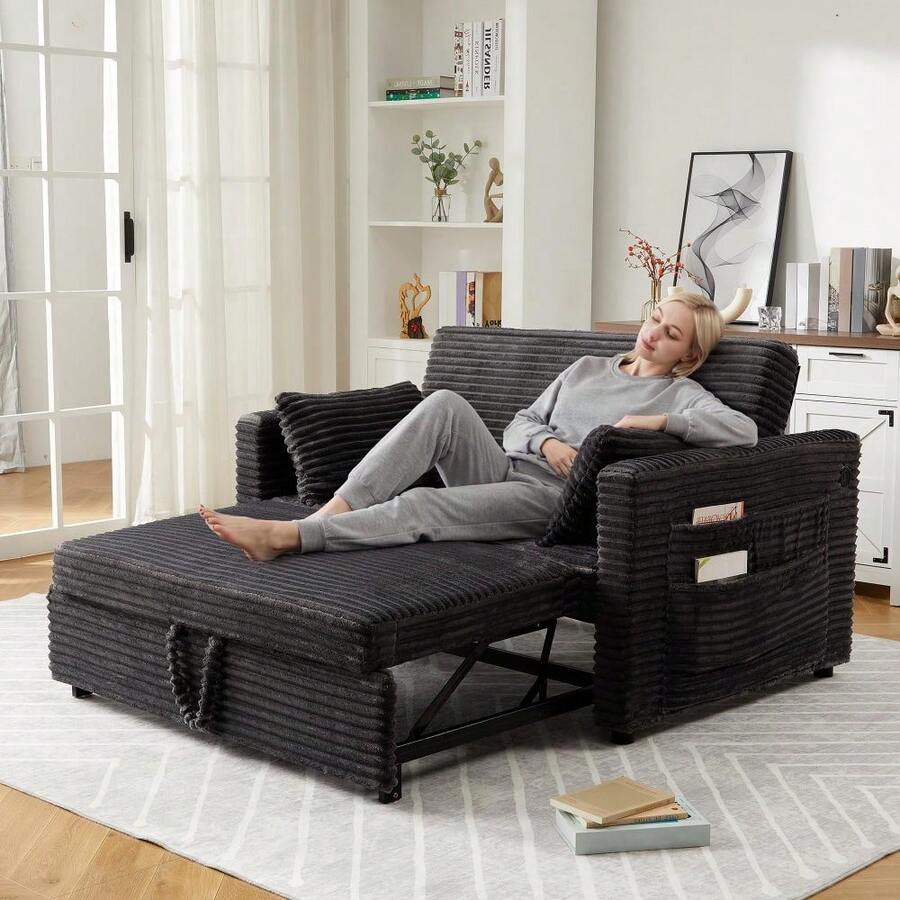 Sofa Bed Set - Dark Grey - View 1