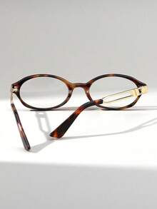 Visivana 1 Pair Women's Cat Eye Small Frame Metal Leg Personalized Retro Street Style Non-Prescription Glasses, Suitable For Daily Outfit Accessories - Clear - View 6