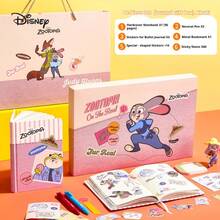 Juego de regalo de cuaderno de Zootopia de Disney, set de papelería con cuaderno, adecuado para estudiantes y toma de notas - Cuadrado - Ver 9
