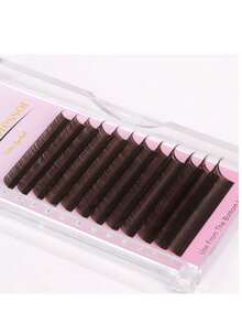 L Curl Brown Cat Eye False Eyelashes, Dark Brown/Medium Brown/Black Brown, Soft Natural Lightweight, 0.05 0.07 Faux Mink Fur, Brown Fine Eyelash Clusters, Makeup Eyelash Extensions, Voluminous Eyelash Extensions - Suitable For Beginners, Parties, Holiday Eye Makeup - L - View 8