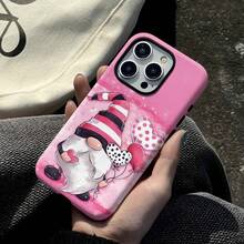 Phone - Cute Spring Pink Gnome Heart Design 2-In-1 Phone, Sturdy Dual-Layer, Durable And Shockproof, Compatible With 17, 16E, 16, 15, 14, 13, 12, 11, 8,, X, XS, XR, Plus, Pro,, SE2 - 混合顏色 1 - 查看 7