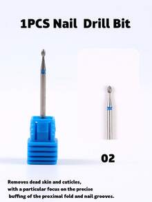 1pc Diamond Nail Drill Bits 3/32" Shank Cuticle Clean Bits Fine Medium Grit For Dead Skin Removing Manicure Pedicure Prep Nail Tool For Electric Nail Drill Machine - Multicolor - View 12