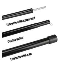 Telescopic Tarp Pole Adjustable Tent Poles Aluminium Alloy Tent Rod weight Rods Camping Awning Shelter Canopy - como en la imagen - Ver 5
