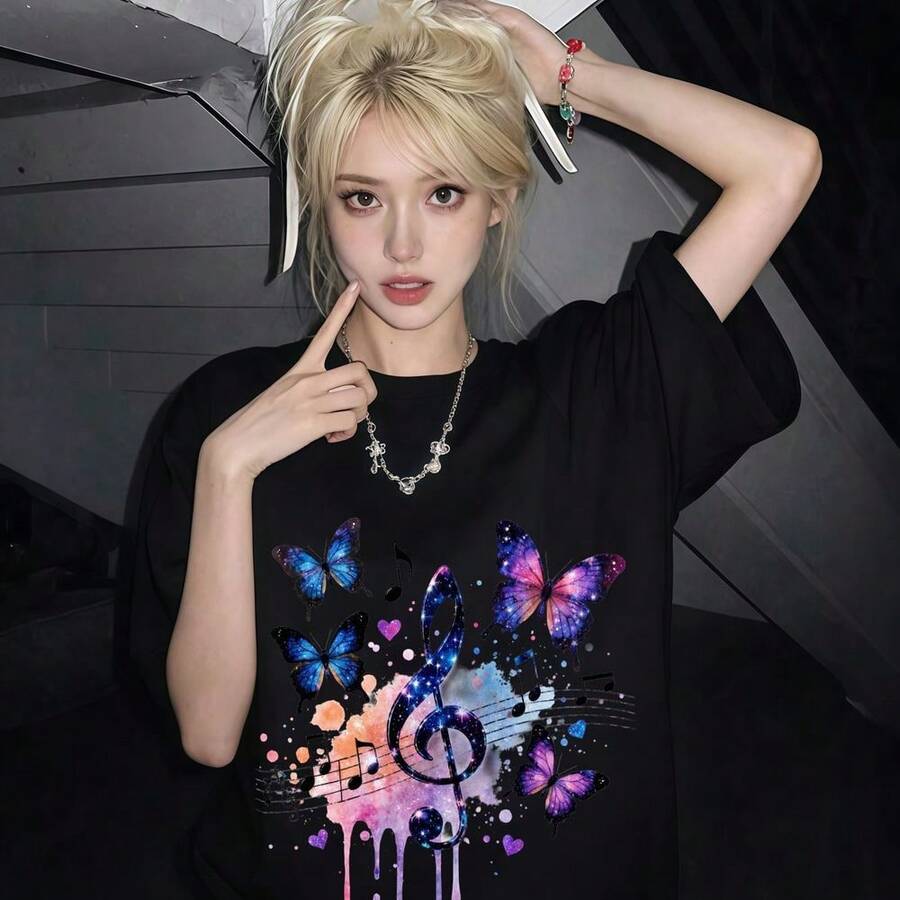 Women T-Shirts - Black - View 1