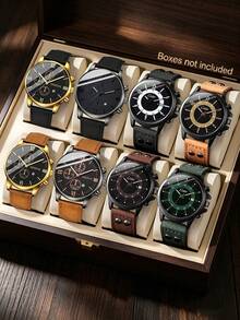 Casual PU Leather Multi-Piece Set, Suitable As Father's Day Gift, Daily Gathering Outfit Selection Gift, Birthday Gift - Multicolor - View 1