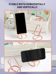 1 Adjustable Telephone Stand, Portable Telephone Stand, Dual-Purpose Metal Card Holder And Desktop Telephone Stand Suitable For Living Room, Bedroom And Study, Iron Alloy Telephone Stand, Telephone Accessories, Mobile Phone Accessories - Multicolor - View 11