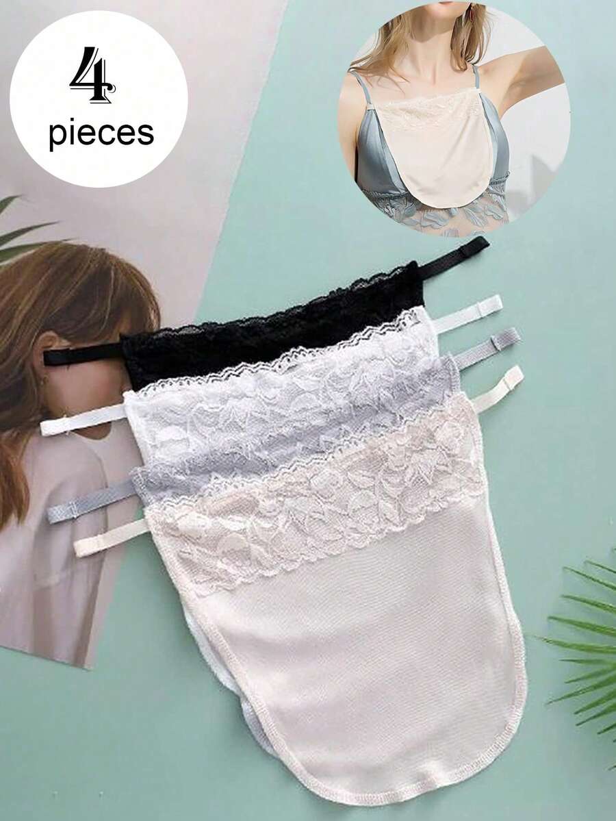Lace Trim Breathable Seamless Modal Women's Camisole, Non-Slip, Suitable For Party, Travel, Performance Wear, Portable Accessory - Multicolor - View 1