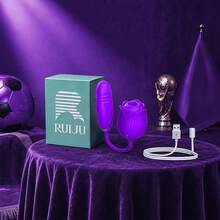 RUIJU 2026 New 3-In-1 Rose Flower Shape Toy Vibrator, Rose Sex Toy With Thrusting G-Spot Vibrators & 10 Sucking Modes For Clitoral And Nipple Stimulation, Anal Double-Ended Dildos, Adult Sex Toys, Romantic Intimate New Year's Gift, Christmas Gifts - 顏色9 - 查看 6