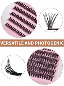 10 Rows, 200 Clusters. Large-Capacity 40D Single-Cluster False Eyelashes. Thick But Lightweight, With Extremely Soft And Fluffy Texture. Reusable, Durable And Easy To Handle. Can Quickly Create A Thick Eye Makeup Effect. - View 4