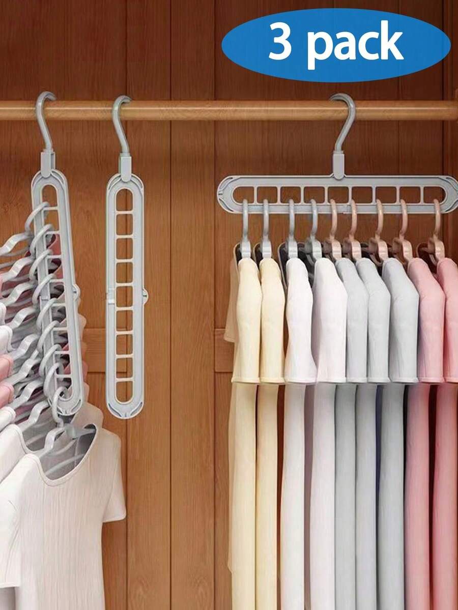 3pcs Multi-Functional 9-Hook Rotating Hooks, Suitable For Home Closet And Storage Rack; Decorative Hooks Perfect For Autumn, Holidays, Room Decor, Home Decor And Bedroom Decor