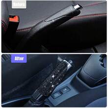 1pc Sparkling Rhinestone Decorated Car Handbrake Cover, Fashionable Shiny Handbrake Protector, Universal Women's Car Interior Decor Accessory - 1pc - View 9