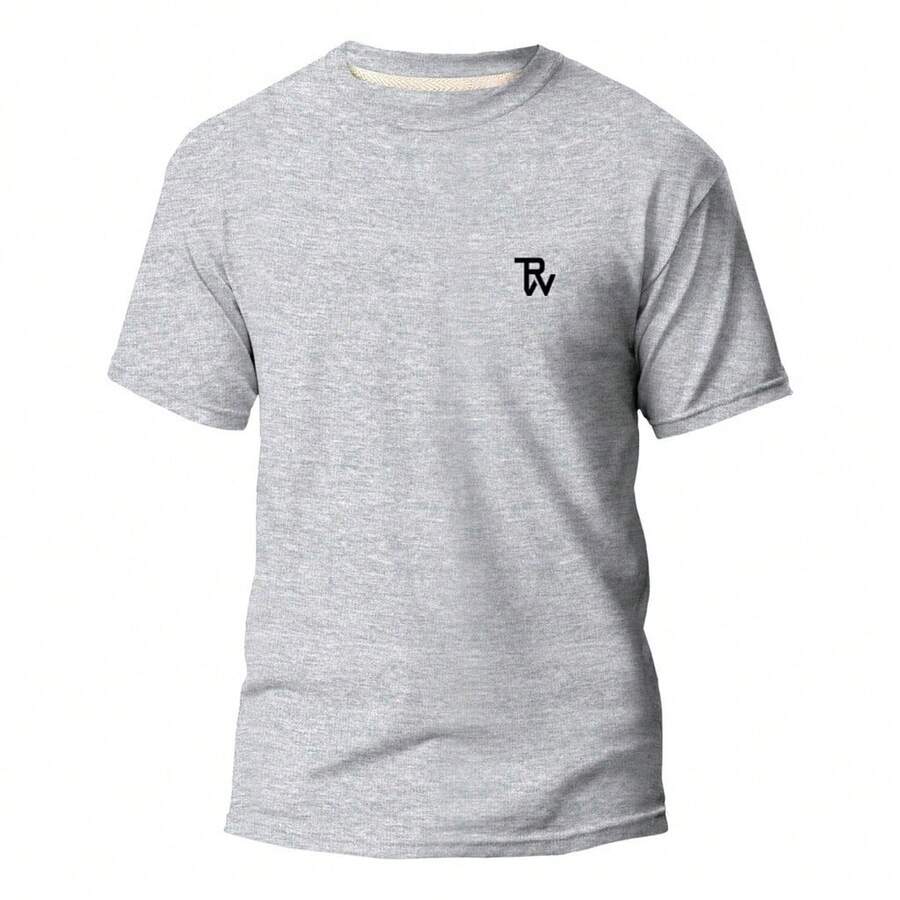 Men's Basic Slim Fit T-Shirt 100% Cotton BV - Light Grey - View 1