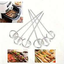 10pcs Air Fryer Oven, Vertical Grill, Skewer Grill, Universal Accessories, 304 Stainless Steel Special Baking Needle - Multicolor - View 3