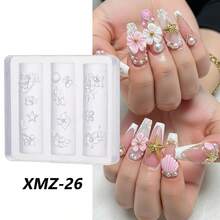 Butterfly Orchid & Lily Silicone Nail Art Mold, 3D Flower Nail Decoration Mold With Carving Pen, Transparent Modeling Template For Hibiscus & Cherry Blossom Design, Suitable For Spring/Summer Resin & Epoxy Professional Supplies - Clear - View 9