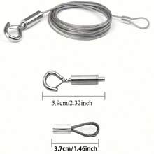 2pcs Adjustable Metal Buckle Straps, Durable Rust-Resistant Multi-Purpose Hanging Rope, Suitable For Curtains, Picture Frames, Outdoor, Handmade Crafts, Professional Design, Metal Buckle Ring - Silver - View 6
