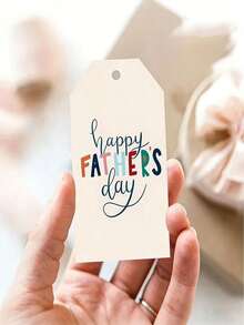 1/50/100pcs Colorful Coded Father's Day Gift Tags With Jute Twine, Suitable For Cards, Gifts, Portable Presents, Decorations, Celebrations To Express Joy And Warmth, Multifunctional Labels - Multicolor - View 3