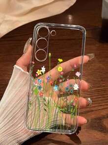 1 Piece Soft Romantic Fashion Floral Print Phone Case Compatible With Huawei Honor, Galaxy A04e/12/A13/A14/A34/A50/A52/A53/A54/S21/S22/S23/S24/S25/S25Ultra/S25FE/S26/S26 PLUS/S26 ULTRA/S26 EDGE, 6A/7A/8A, 12T/13T/15T/15T Pro - 透明 8 - 查看 6