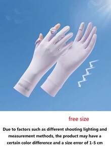 1 Pair Extended Length Sun Protection Gloves For Women, Thin Breathable Cooling Quick-Dry Touchscreen Outdoor Cycling Gloves - Multicolor - View 7