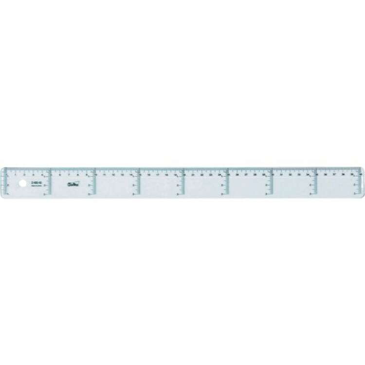 Safta | Classic School Ruler, Color Resistant Plastic Ruler For Back To School, Rigid And Fiable, Models In Plastic And Transparent Glass, Marked In Centimeters - 40CM (2) - View 2