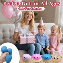 Steamer Included Steamed Bun & Dumpling Squeeze Toy, Deformable Slow Rebound Squishy Stress Ball, Food Shaped Sensory Decompression Gadget, Versatile Desktop Decor & Birthday Holiday Gift For All Ages - 慢回彈 - 查看 5