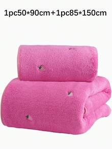 1/2/3 chiếc khăn nhỏ thêu hình dâu tây bằng vải lông san hô (13.38*29.52in), khăn tắm sợi siêu mềm màu trơn thêu hình dâu tây (33.48*59.05in) hoặc khăn lớn (19.68*35.43in), khăn tắm hoặc khăn lau tay phòng tắm đôi bằng sợi siêu mềm màu trơn thêu hình dâu tây, khăn tắm mềm mại và thân thiện với da, đồ dùng phòng tắm. - Màu Hồng Tươi - Xem 14