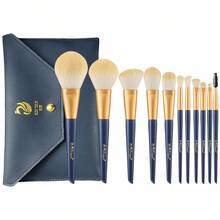 29 piezas Juego de herramientas de maquillaje todo en uno, 11 piezas Brochas de maquillaje suaves, Bolsa de almacenamiento, Esponjas de maquillaje, Borlas de polvos de varios tipos, Diadema, Correas para la mano, Limpiador de brochas y mini espejo, Kit de belleza diario portátil - Multicolor - Ver 12