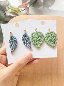 Botanical Leaf Cutting Mold Earring Making Tool, DIY Handmade Jewelry Miniature Cutter, Ceramic Mold, Minimalist Embossing Tool, High Precision Polymer Clay Or Modeling Clay Mold - Botanical Leaf - View 8